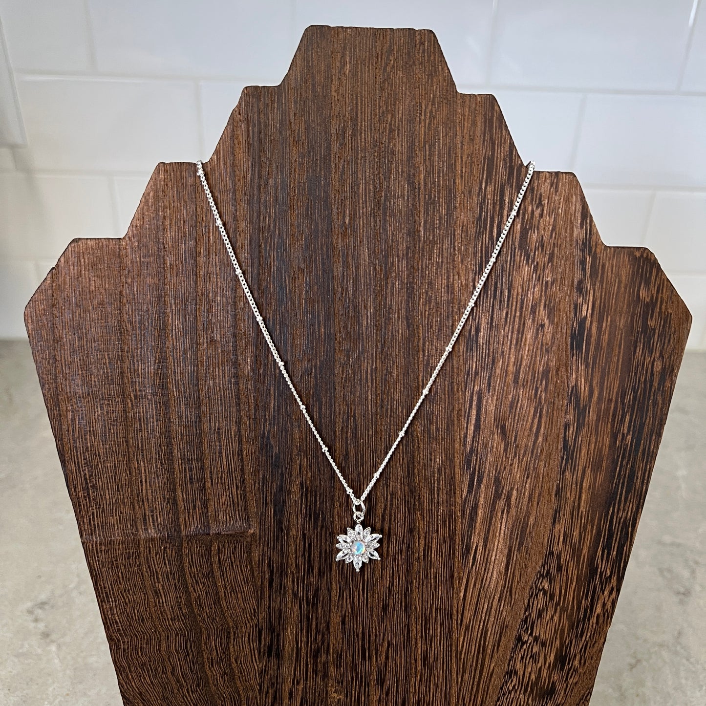 Snowflake Opal Crystal Adjustable Necklace