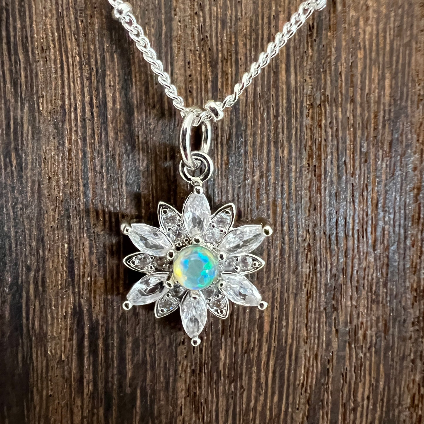 Snowflake Opal Crystal Adjustable Necklace